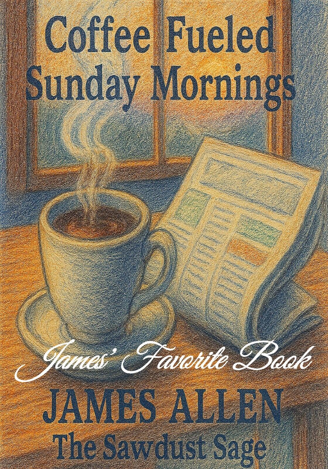 Cover of Coffee Fueled Sunday Mornings by James Allen, from the Musings from the Sawdust Sage collection.