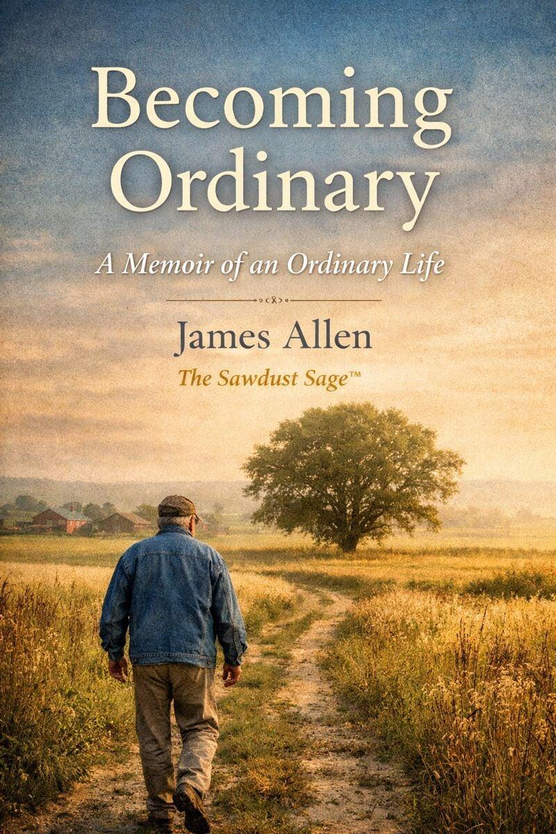 Book cover of Becoming Ordinary: A Memoir of an Ordinary Life by James Allen.
