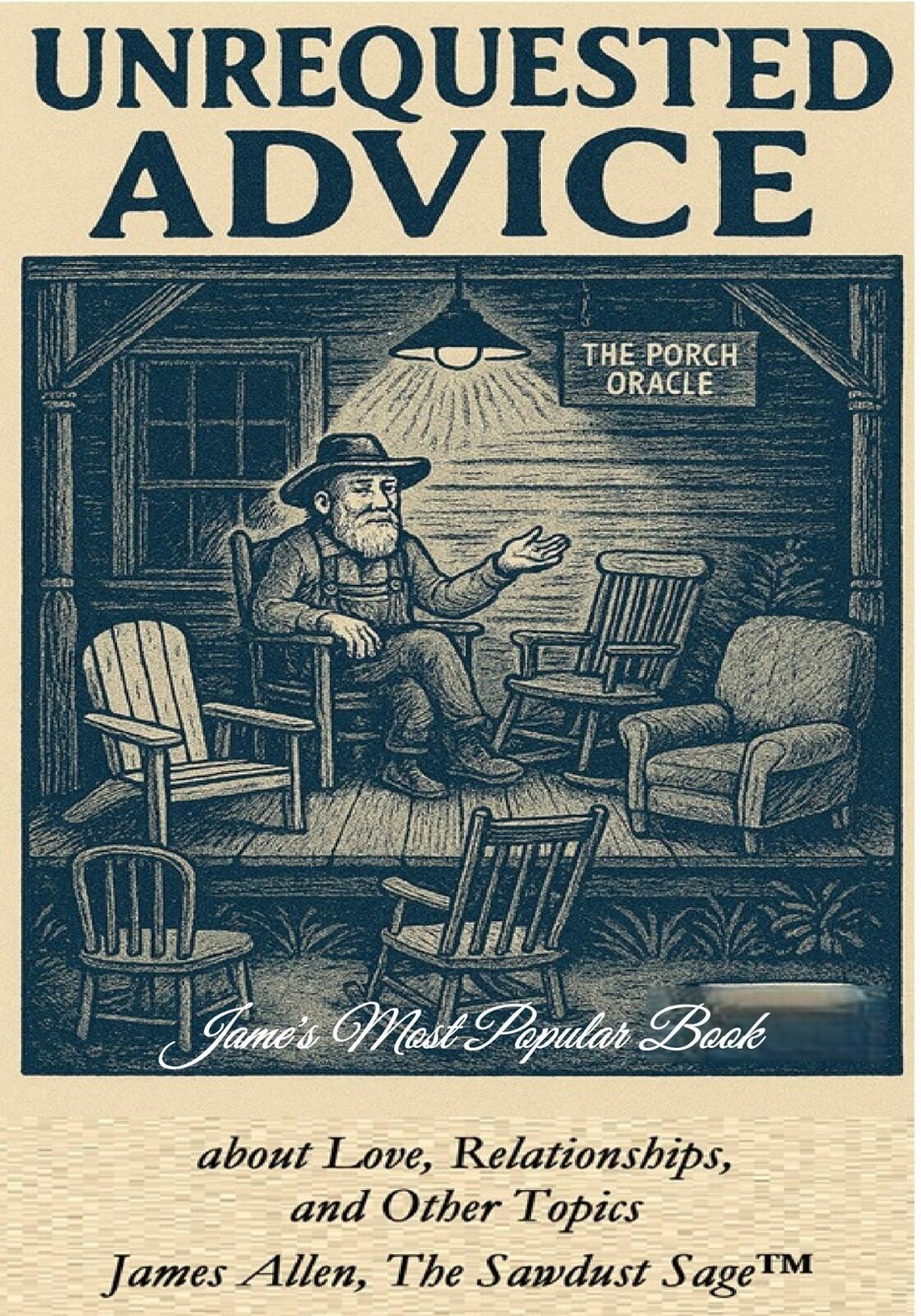 Cover of Unrequested Advice About Love, Relationships And Other Topics by James Allen, from the Musings from the Sawdust Sage collection.